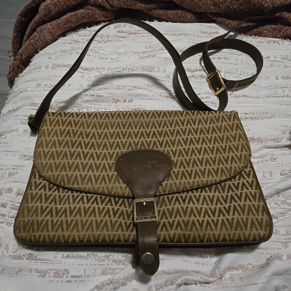 Brown Patterned Shoulder Bag